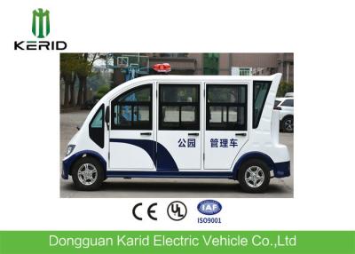 China Full Enclosed Passenger Cabin Design 8seats Electric Utility Vehicle Patrol Cart With a Rear Cargo Box For Patrol for sale