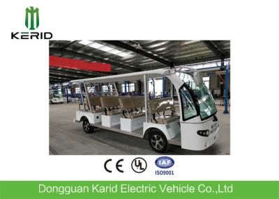 China 11 Sofa Seats Electric Sightseeing Car With Rear Cargo Box / Fiber Glass Body for sale
