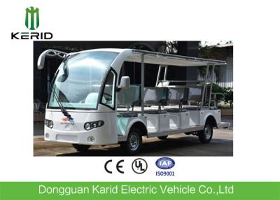 China White 14 Seats Tourist Resort Car Battery Used Electric Sightseeing Car With Sunshade for sale