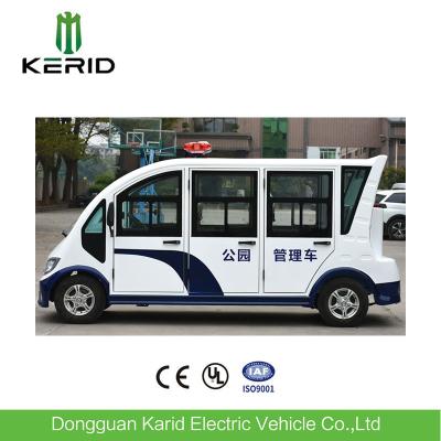 China Weiße Farbe 5kW schloss Fahrgastkabine-elektrischer Besichtigungs-Bus-touristischen Buggy mit einem hinteren geführten Schirm für Erholungsort ein zu verkaufen