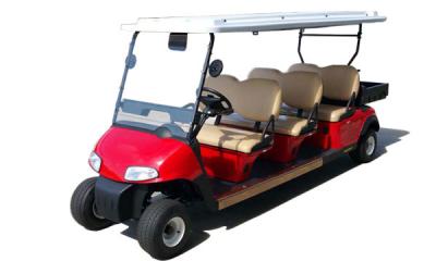 China Vielseitiger Prüfer-elektrischer Golf Club-Wagen der rote Farbe48v Curtis mit 6 Sitzen zu verkaufen