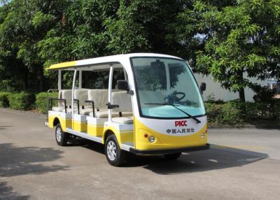 China Mini Bus 72V 7.5KW Electric Shuttle Bus 14 Passengers Open Top City Sightseeing Bus for sale