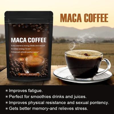 China OEM Private Label 50g Organic Maca Root Extract Powder Men's Energy Maca Coffee for sale