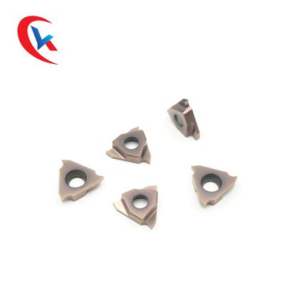 China TGF32L100 3 Cutting Edges PVD Coating Left Hand Knife Carbide Grooving Inserts for sale