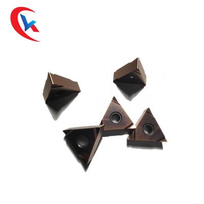 China Dreieckige CNC-Wolframhartmetalleinsätze, die zylinderförmiges Loch beenden zu verkaufen