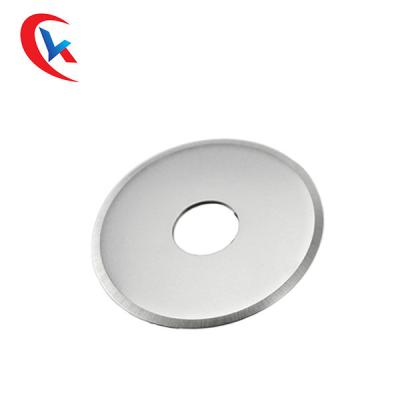 China Fine Grain Circular Slitter Blades Grey Tungsten Carbide Cutting Disc With Sharp Edge for sale