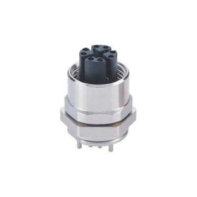 Chine Connecteur imperméable circulaire miniature de capteur de connecteur de bâti de panneau d'IP67 M12 à vendre