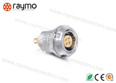 China Panel Mount Connector With Two Nuts Fixing ECG.1B.302 Metal Circular Push Pull Socket for sale