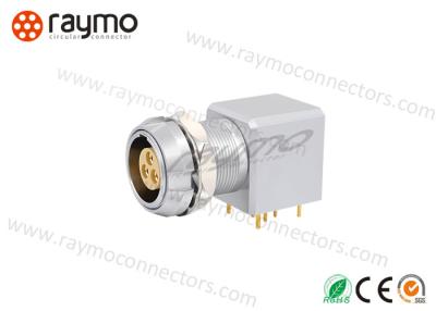 China 2-10 Pins 90 Degree Cable Connector , Back Panel Connectors Fixed Receptacle For Printed Circuit for sale