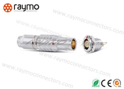 China Cable Mount Circular Push Pull Connectors Solder Contacts Design Copper With Chrome Plated for sale
