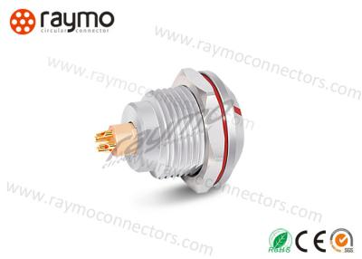 China 5 A Current Fixed Receptacle Waterproof Plug Connector Natural Chrome Housing for sale