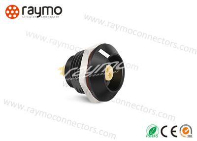 China Waterproof IP68 Plastic Push Pull Connectors Black chrome plated for sale