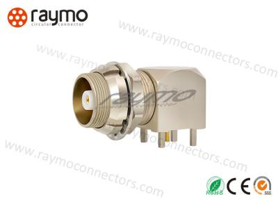 China Multiple Keying Options  Half Moon Connector , Coaxial Cable Elbow Crimp Print Contacts for sale