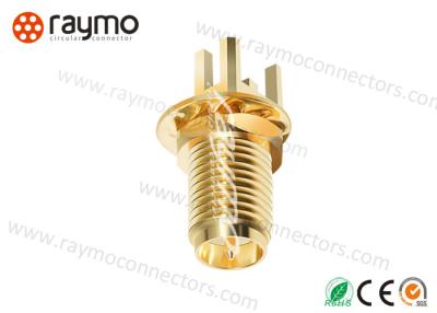 China Interconexiones conectores circulares miniatura de 50 ohmios, conector del Rf con el oro plateado en venta