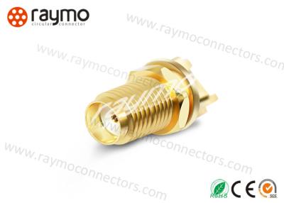 China Gold Plated Shell SMA Male Coax Connector Corrosion Proof Vibration Resistance for sale