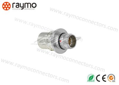 China 0G Series Cable Mount Connector , Push Pull Plug High Density Chrome Plated for sale