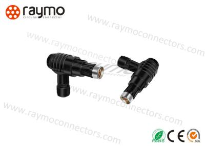 China Right Angle 7 pin IP68 Circular Waterproof Connector Black Color for sale