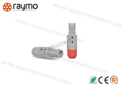 China PAG PAA PAC Red Plastic Push Pull Connectors Straight Plug 3 Pins For ECG Monitor for sale