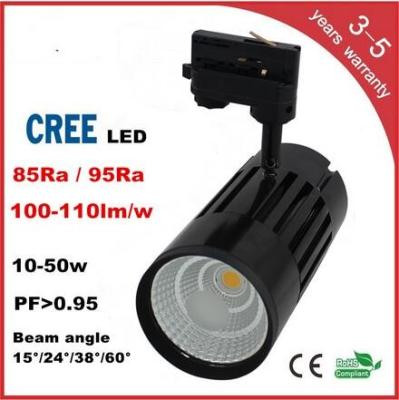 China 50W Cree/Luminus COB LED Chip Track Light 90RA 0.95PFC 100LM/W 3 years warranty for sale