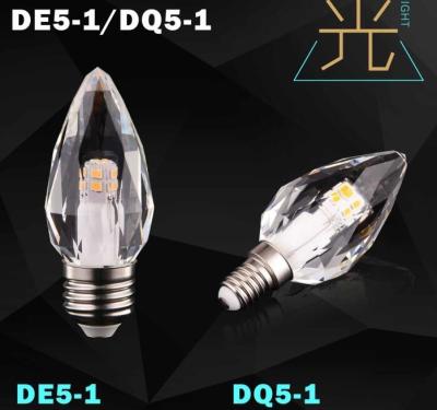 China LED Candle Lamp led bulb led light E27 E14 crystal material for sale