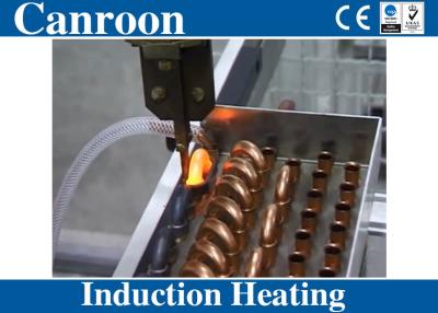 China Máquina de aquecimento eficiente alta da indução para a soldadura automática do tubo de cobre de componentes do permutador de calor à venda