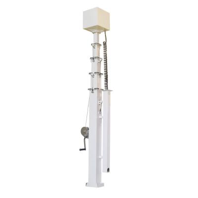 China 6m 7m Customized Height Manual Telescoping Mast Pole For Solar Surveillance Trailer for sale