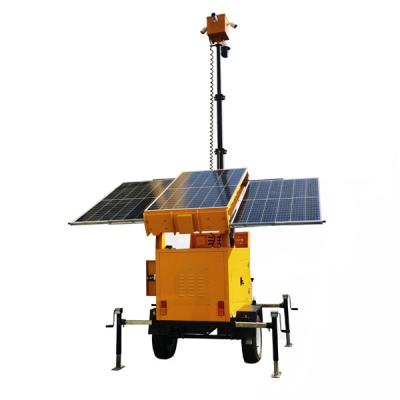 China Remolque de cámara solar personalizable Remolque de cámara de seguridad solar con mástil manual de 6 m en venta