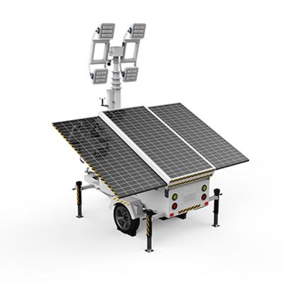 China US Standard Solar Powered Lighting Tower With 4*100W Led 3*460W Solar Panels for sale