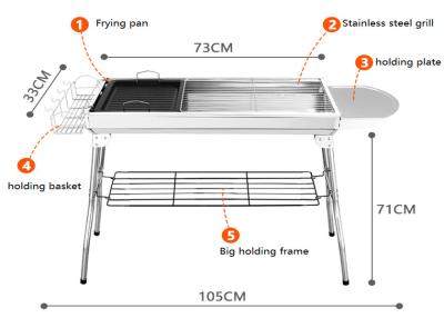 China Factory price outdoor villa countryard Charcoal Barbecue/BBQ/Barbeque Grill for sale