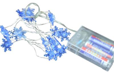 China Battery powered blue snow led copper wire fairy string for sale