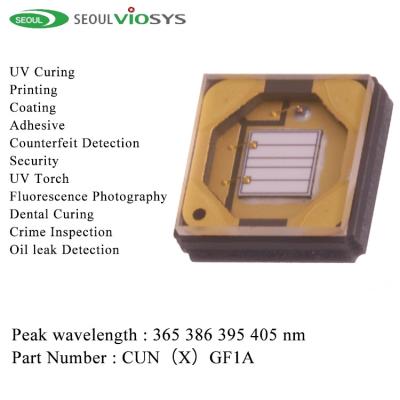 China High Power LED Chip UV 365nm 385nm 395nm 405nm CUN(x)GF1A Series for sale