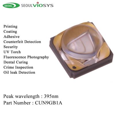 China CUN9GB1A 1W 3W 5W UV LED 250nm 254nm 300nm 340nm 365nm 395nm High Power for sale