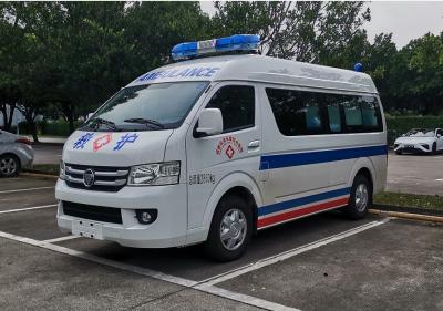 China Futian Emergency Medical Services Ambulance 7 Seat Rear Drive 4×2 for sale