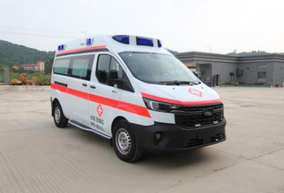 China Eje central Gasolina ambulancia de emergencia médica Motor delantero Tracción delantera en venta