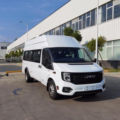 China White 17 Seater Coach Tour Bus Tourist Road Diesel Electric Bus for sale