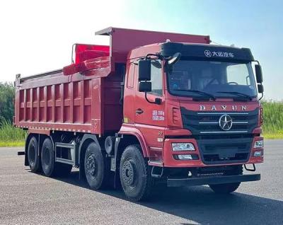 China Four Axle Diesel 3 Seats Cargo Dump Truck 20M2 8.9 Meters Rear Drive Manual Transmission 8×4 for sale