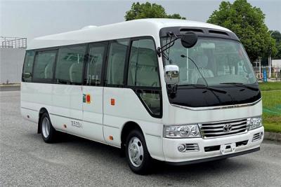 China Toyota Coaster 17-seater tourist bus business reception bus gasoline rear drive 4×2 manual transmission Te koop