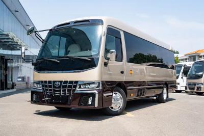 China Toyota Coaster 12 Seater Tourist Bus Gasoline Rear Drive 4×2 Manual Transmission for sale
