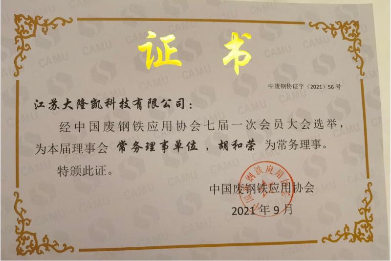 Honor Certificate - JiangSu DaLongKai Technology Co., Ltd