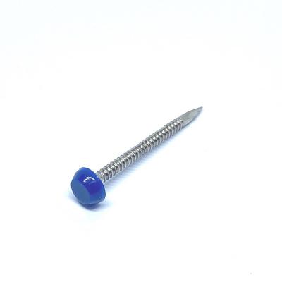 China Construction Stainless Steel Plastic Head Nails / Pins SUS316 Poly Top Pins 30mm for sale