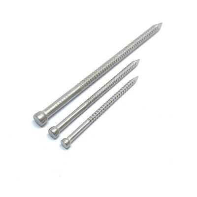 China 50 X 3.0mm Lost Head Annular Ring Shank Nails SUS304 SUS316 SUS304L SUS316L for sale