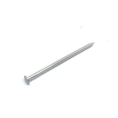 China 4.0 X 100MM Checkered Ring Shank Nails With Large Flat Heads For Wood for sale
