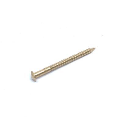 China 50MM x 2,8 Rose Head Silicon Bronze Nails Ring Shank Corrosion Resistance à venda