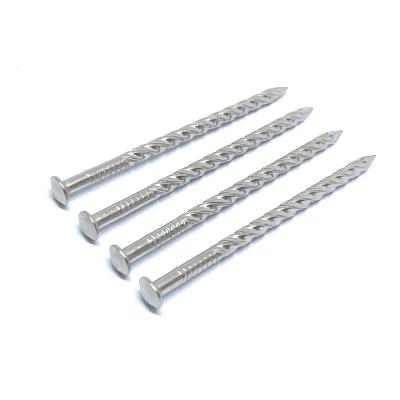 China Stainless Screw Shank Decking Nails , 2.8X50MM A2 Grade Twist Shank Nails for sale