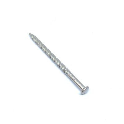 China 4.2 X 100MM Twisted Shank Nails Oval Head Stainless Steel Decking Nails for sale