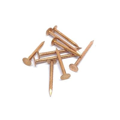 China Plain 40mm Copper Clout Nails , Solid Copper Roofing / Slating Nails for sale