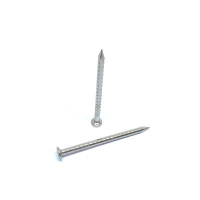 China SS304 Checkered Flat Head Nails , Four Hollow Shank Nails 3.5 X 45MM for sale