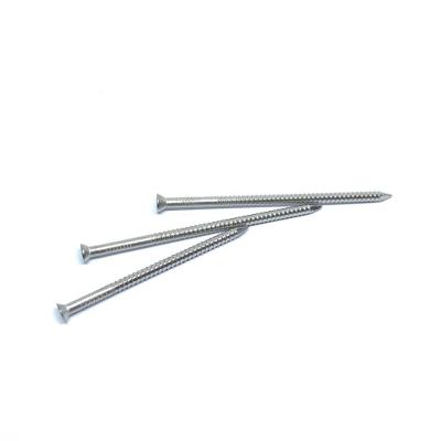 China 3.15 X 60MM Ring Shank Stainless Steel Decking Nails , Screw Shank Nails for sale