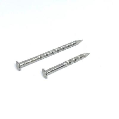 China 304 Stainless Steel Screw Shank Nails With Checkered Oval Head 3.75 X 42MM for sale