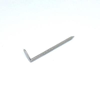 China Right Angle Head Stainless Steel Clinch Nails Annular Ring Shank Type for sale